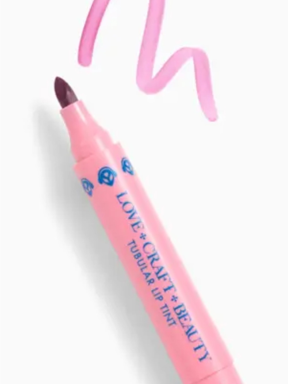 LoveCraft Beauty Tubular Lip Tint — Pink Mauve color is called cassette crush
